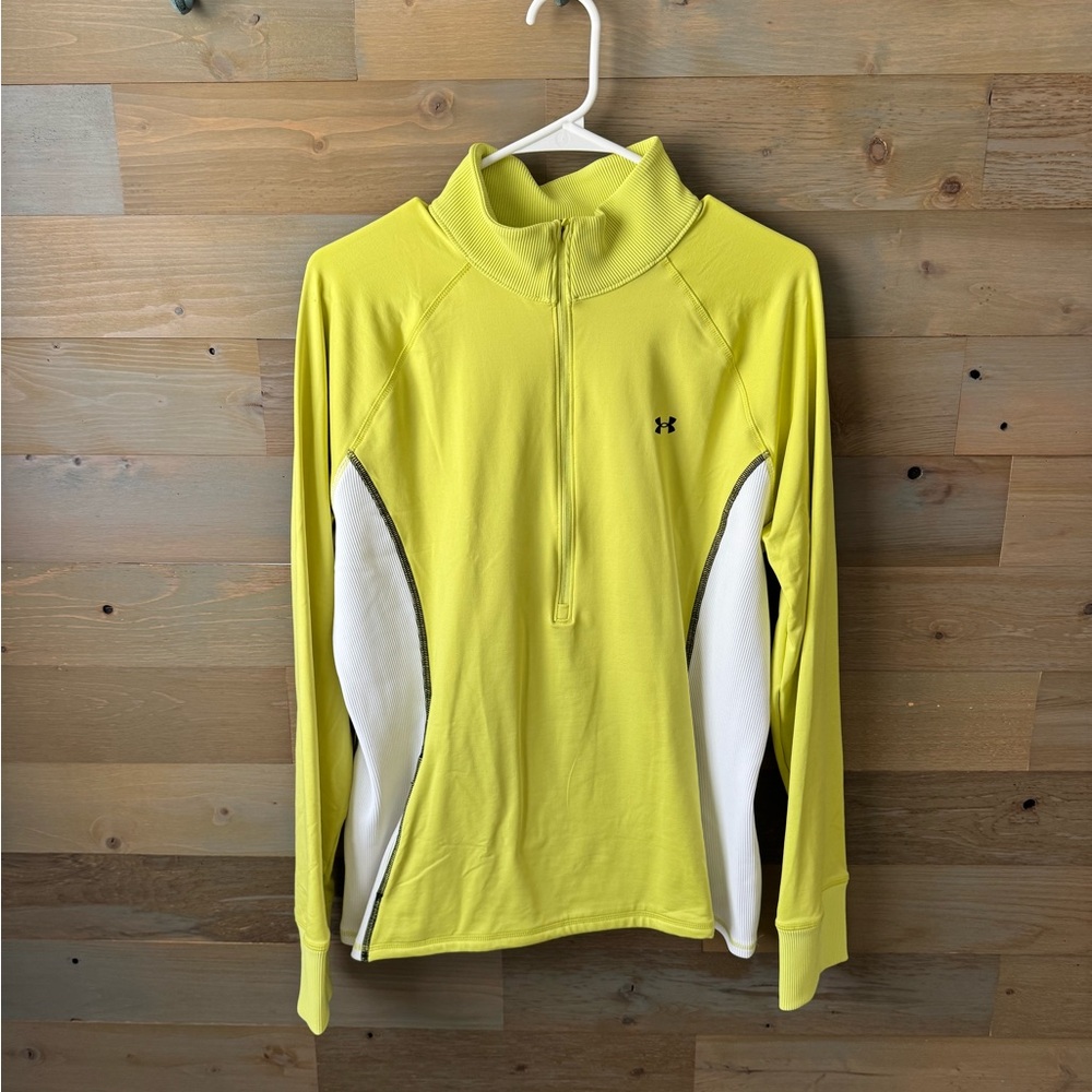 Under Armour Light Yellow Fitted Pullover